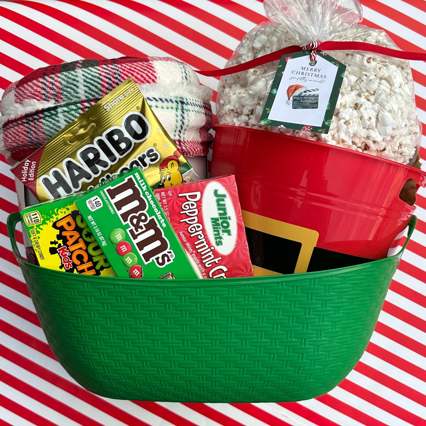 CHRISTMAS MOVIE NIGHT gift basket